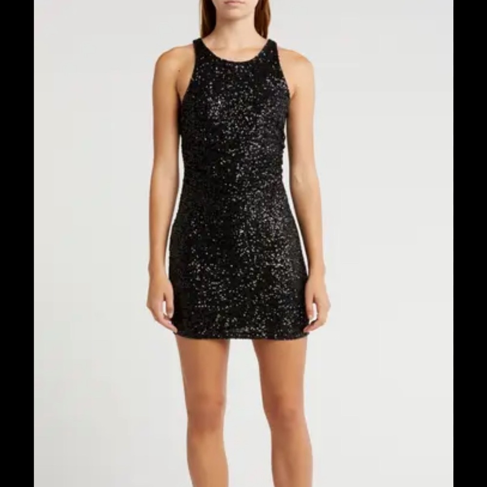 Abound Black Sequin Dress - Picture 1 of 7